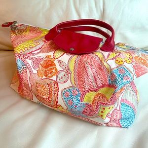 LONGCHAMP nylon and leather bag